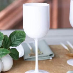 White Plastic Red Wine Cup