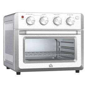 Silver Stainless Steel Convection Toaster Oven Kitchen Air Fryer